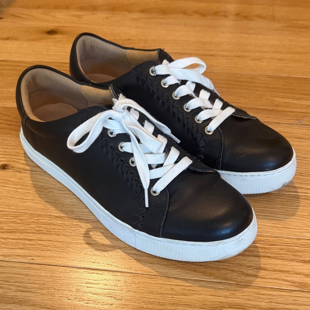 Jack Rogers Black Sneakers with White Accents